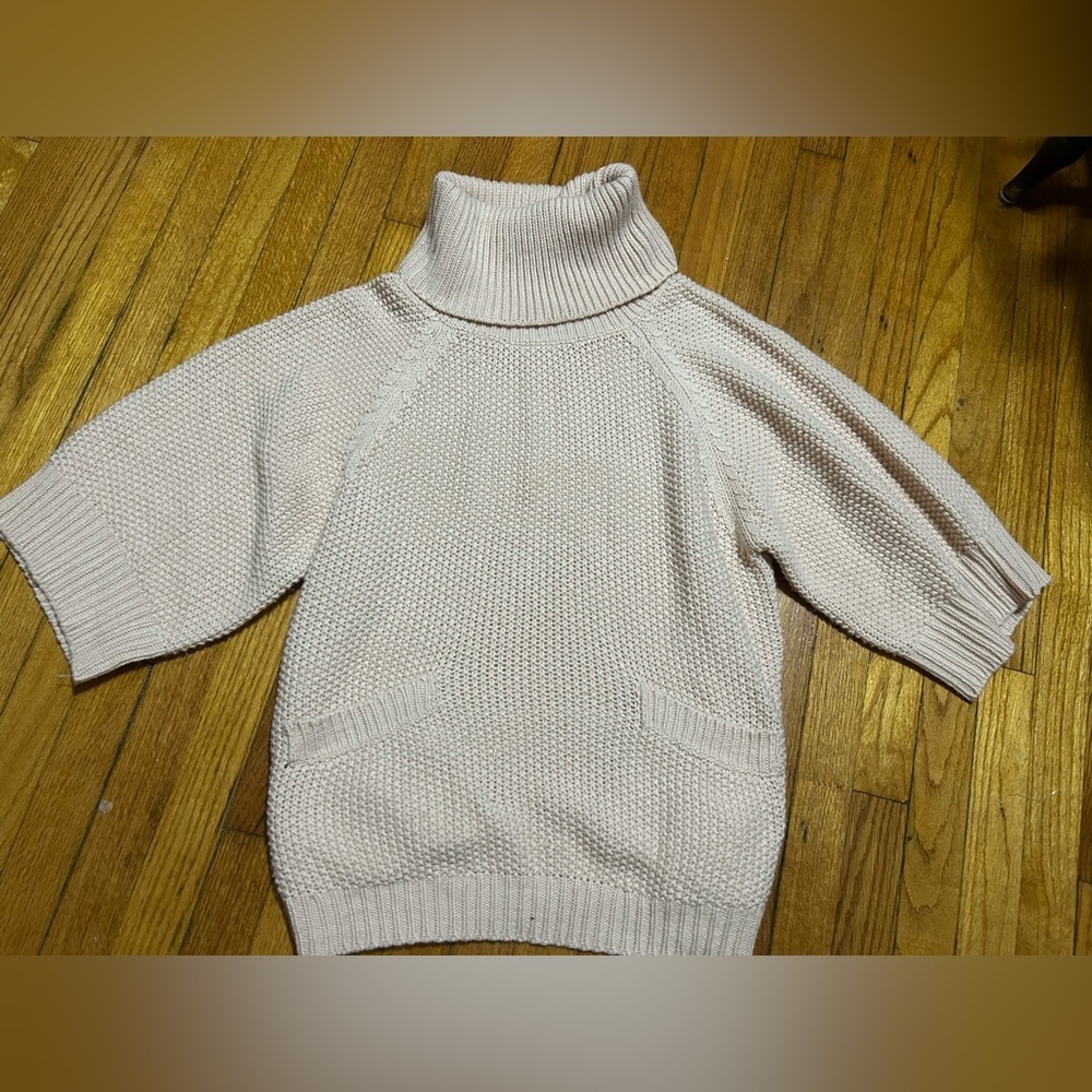 Cliche Couture Pink Oversized Wool Blend‎ Sweater with Cozy Knit Pockets size L